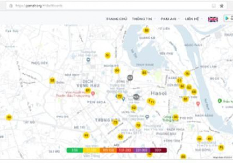 Hệ sinh thái IoT giúp theo dõi, dự báo ô nhiễm không khí tại Việt Nam