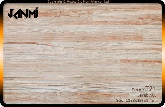 Sàn gỗ chịu nước Janmi T21 (8mm)