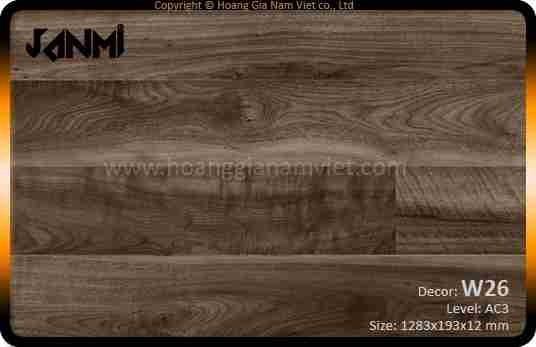 Sàn gỗ chịu nước Janmi W26 (12mm)
