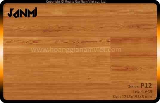Sàn gỗ chịu nước Janmi P12 (8mm)