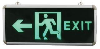 Đèn chỉ lối thoát EXit- loại 1 mặt , đèn Exit có hình người