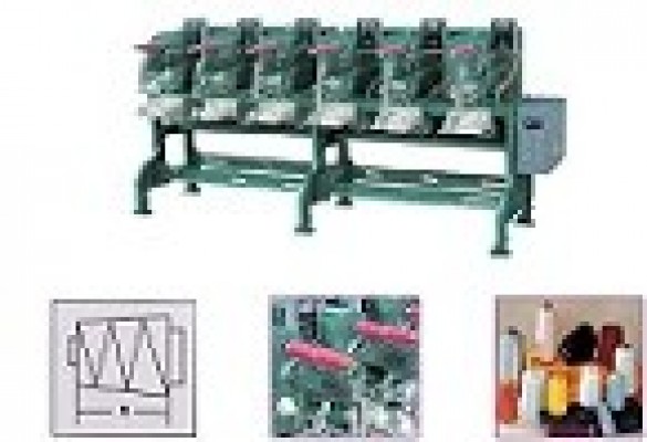 Máy guồng chỉ, máy cuộn chỉ, máy quấn chỉ, máy guồng chỉ 6 đầu