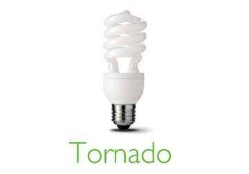  15W Bóng tiết kiệm điện Tornado WW-Ánh sáng vàng