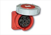  63A-5P-400V-6H-IP66/67 Ổ cắm gắn âm kín nước thẳng