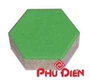 Gạch lục giác xanh lát hè tự chèn - Phú Điền