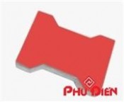 Gạch chữ I đỏ, vàng lát hè tự chèn - Phú Điền