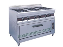 Bếp Ga 6 đầu có lò nướng