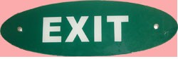 Đèn exit hinh elip dùng cho nhà xưởng