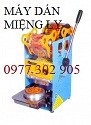 Máy dán nắp ly nhựa tự động, máy đóng nắp lon nhựa, 0977302905
